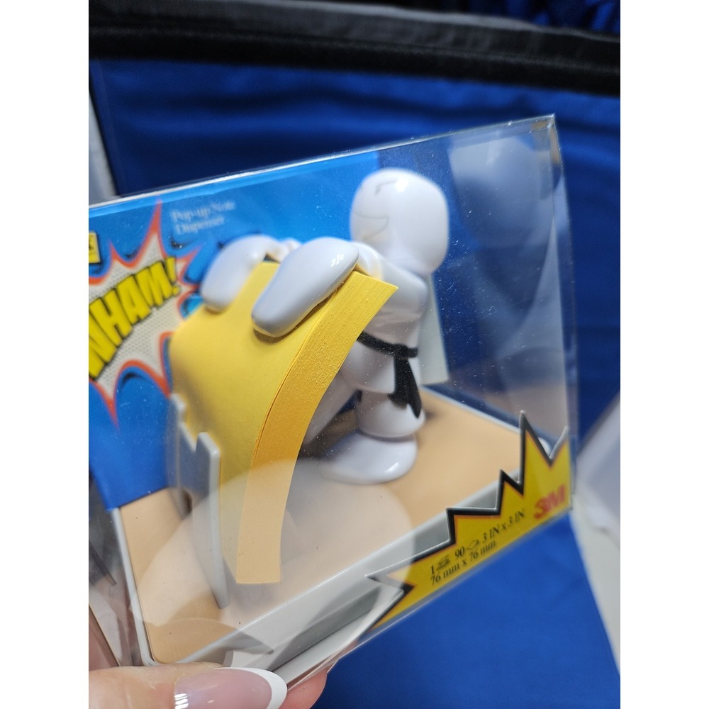 Post It Note Dispenser Karate Martial Arts WHAM! Whimsical Man w/Pen Holder New